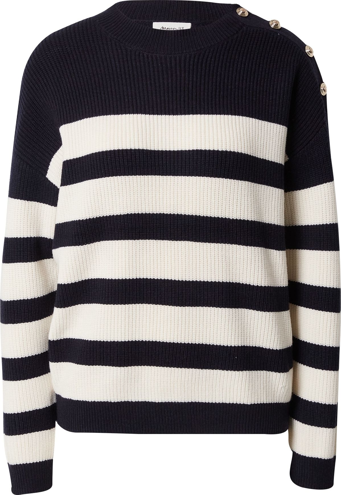 Maison 123 Svetr 'MONA' noční modrá / bílá