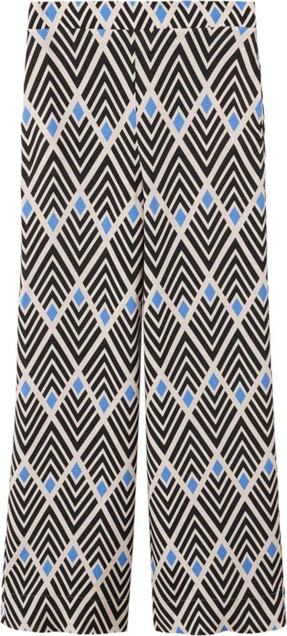MANGO Kalhoty 'rombo' světle béžová / světlemodrá / černá