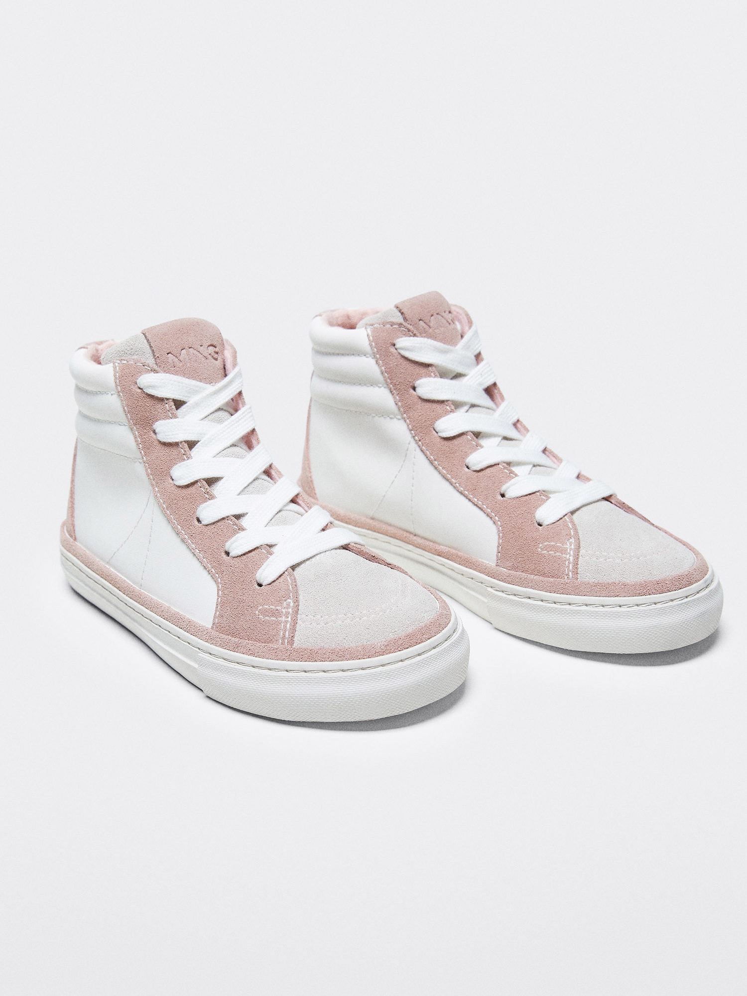 MANGO KIDS Tenisky 'Belen' starorůžová / bílá