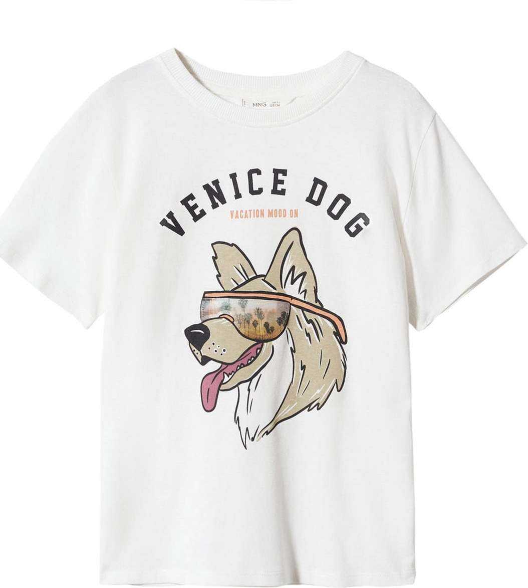 MANGO KIDS Tričko 'Venice' tmavě béžová / starorůžová / černá / barva vaječné skořápky