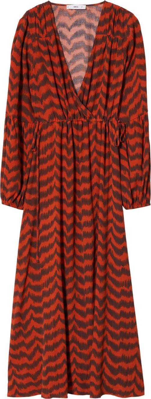 MANGO Letní šaty 'PARIS' rezavě červená / černá