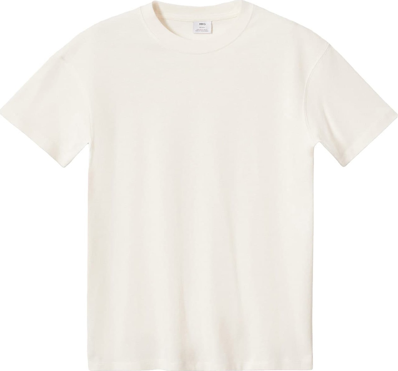 MANGO MAN Tričko 'ANOUK' krémová