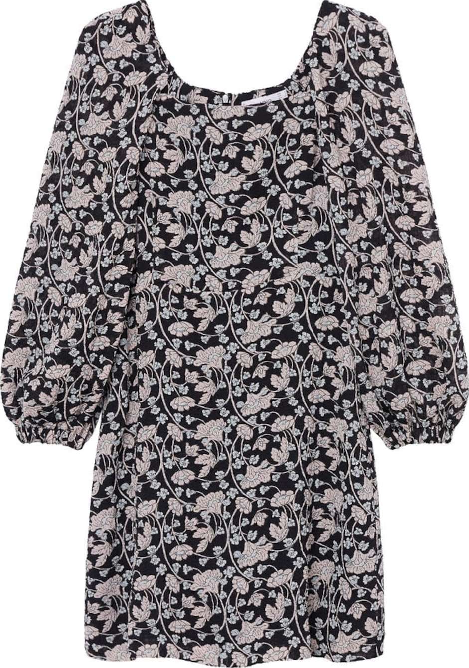 MANGO Šaty 'Rocio' světlemodrá / světle růžová / černá