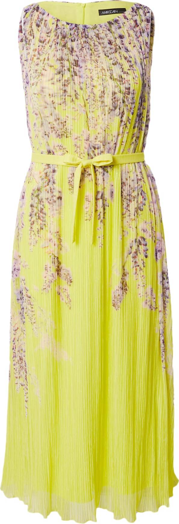 Marc Cain Šaty hnědá / zelená / pastelová fialová / oranžová