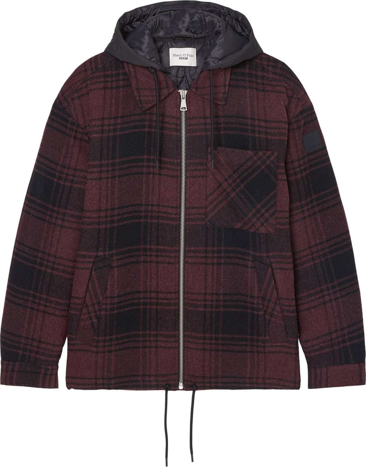 Marc O'Polo DENIM Přechodná bunda vínově červená / černá