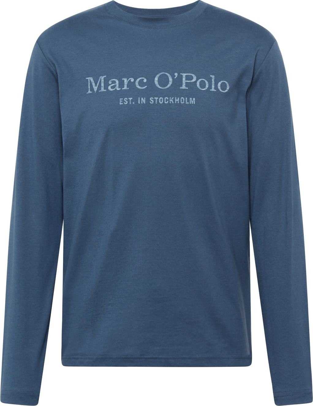 Marc O'Polo Tričko marine modrá / bílý melír