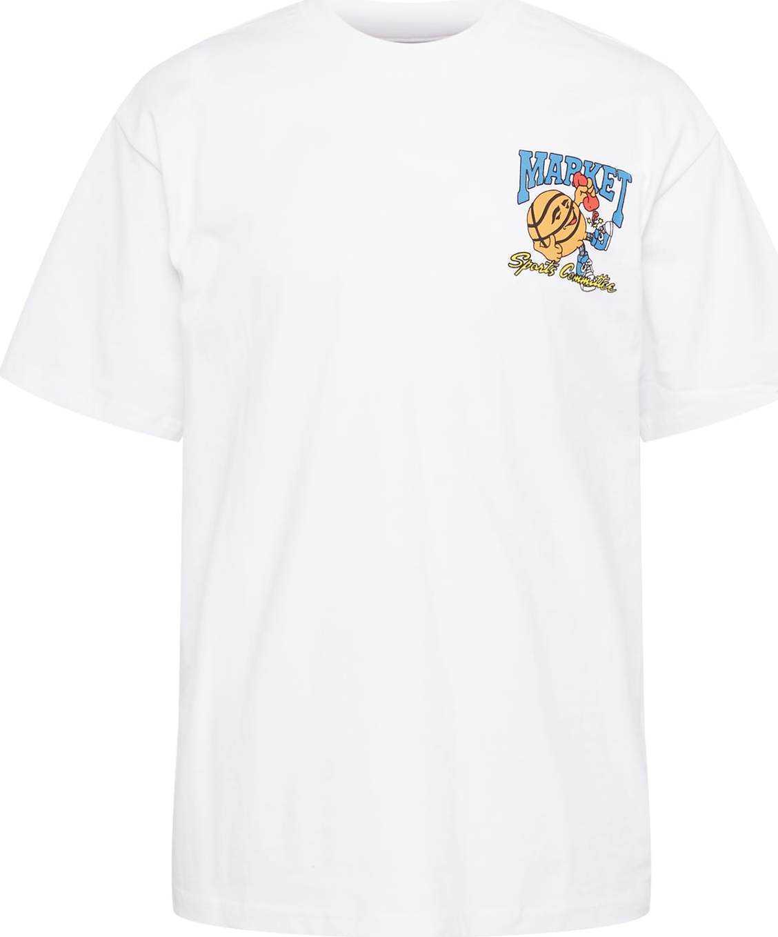 MARKET Tričko 'Sports Committee' světlemodrá / jasně oranžová / červená / bílá