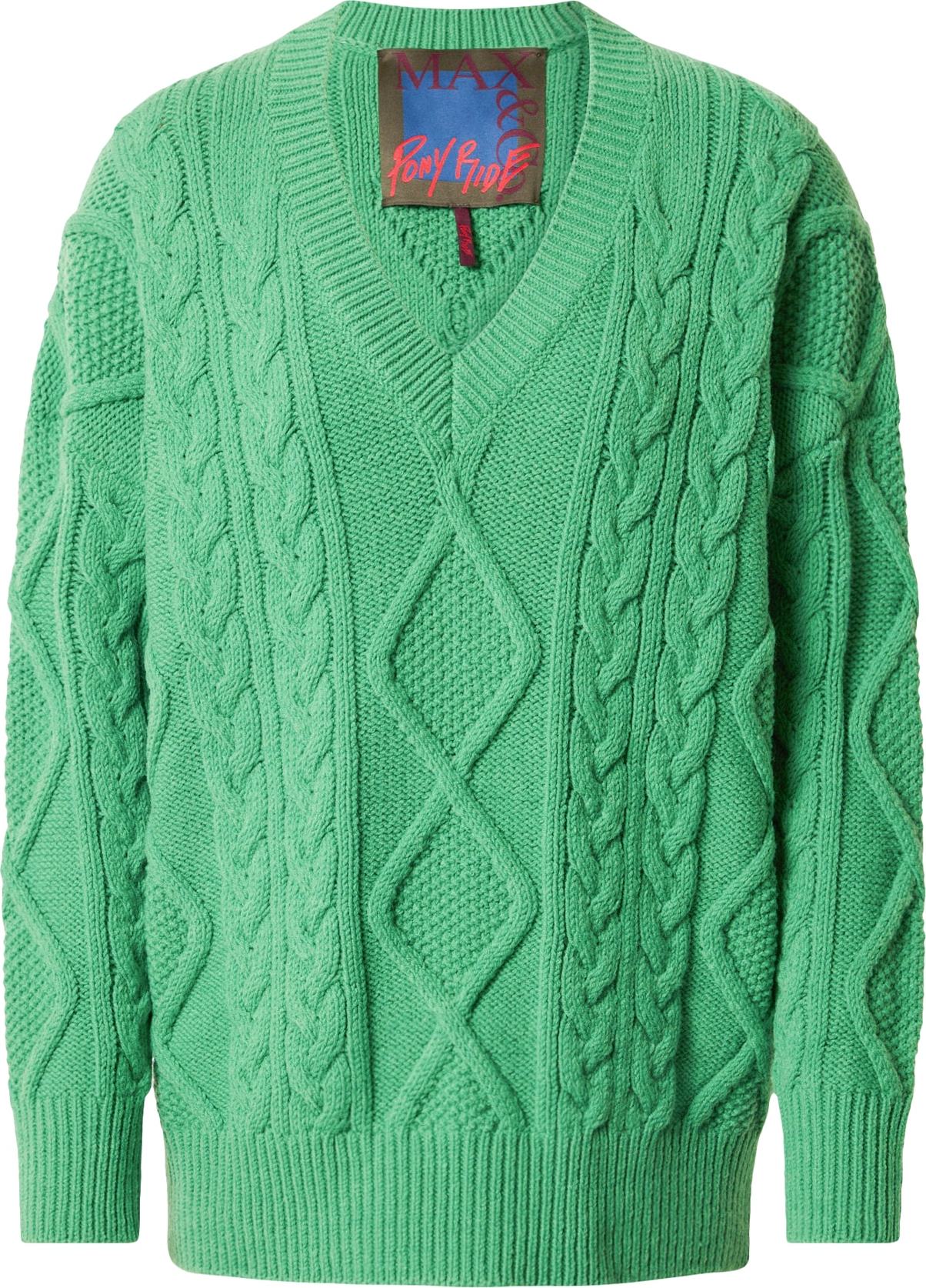 MAX&Co. Svetr 'ARRAN' zelená
