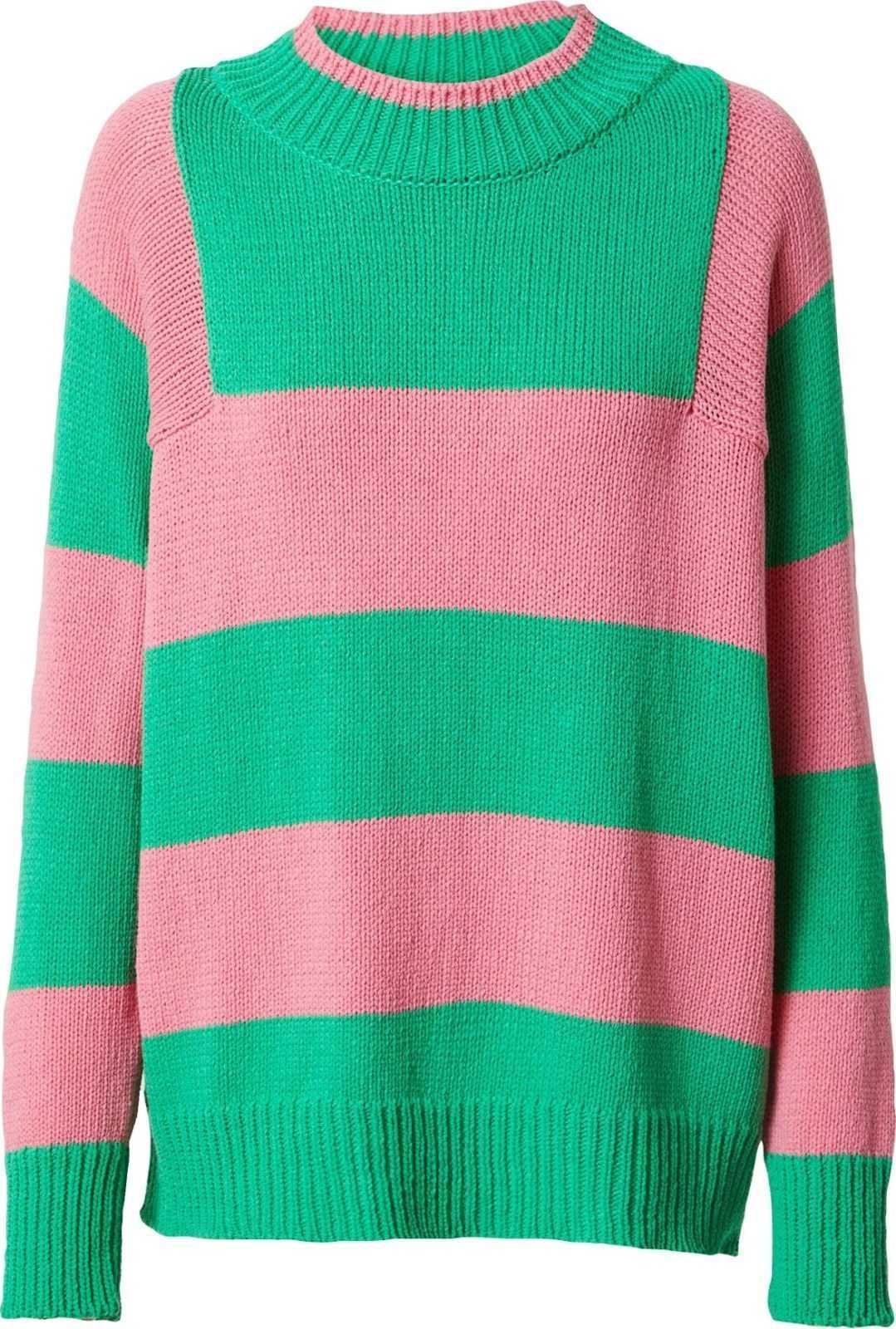 MAX&Co. Svetr 'BEA' zelená / růžová