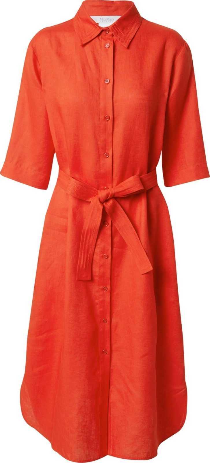 Max Mara Leisure Košilové šaty 'PRUGNA' oranžová