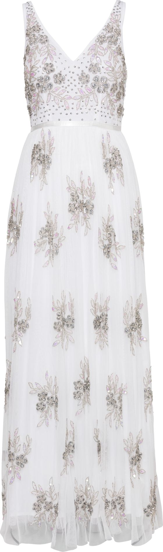 Maya Deluxe Společenské šaty 'CAMI' stříbrná / bílá