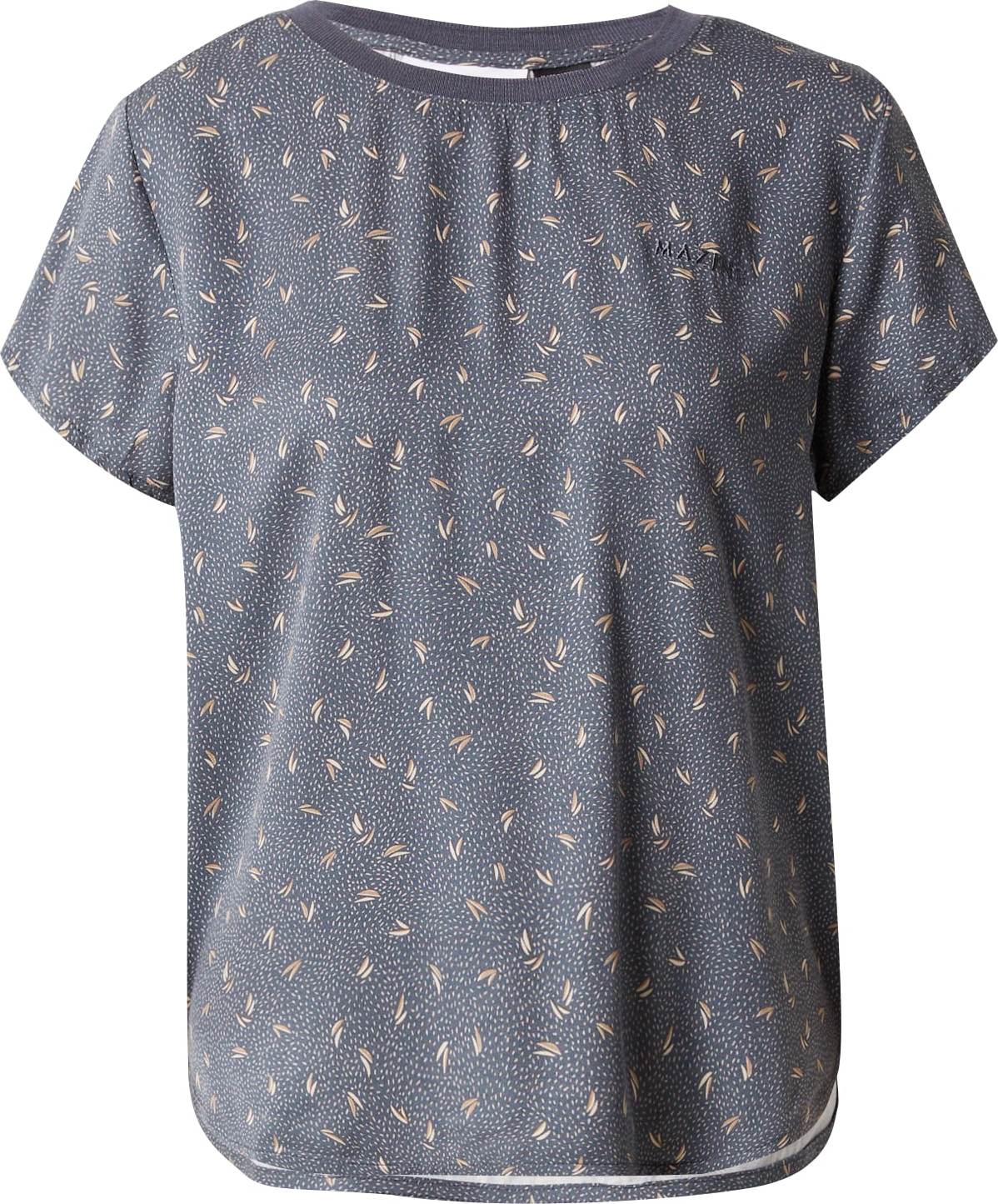 mazine Tričko 'Sprigs' béžová / modrá