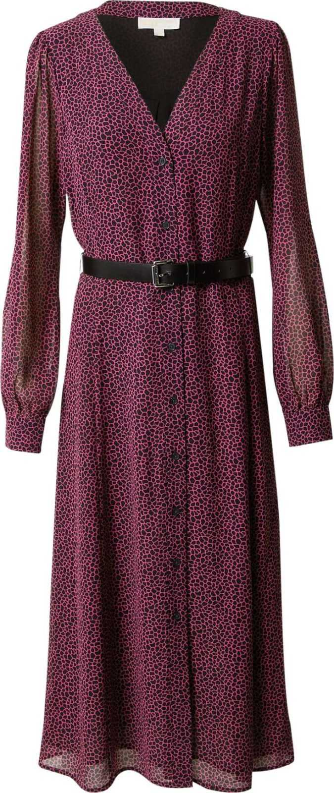 MICHAEL Michael Kors Košilové šaty 'KATE' světle růžová / černá