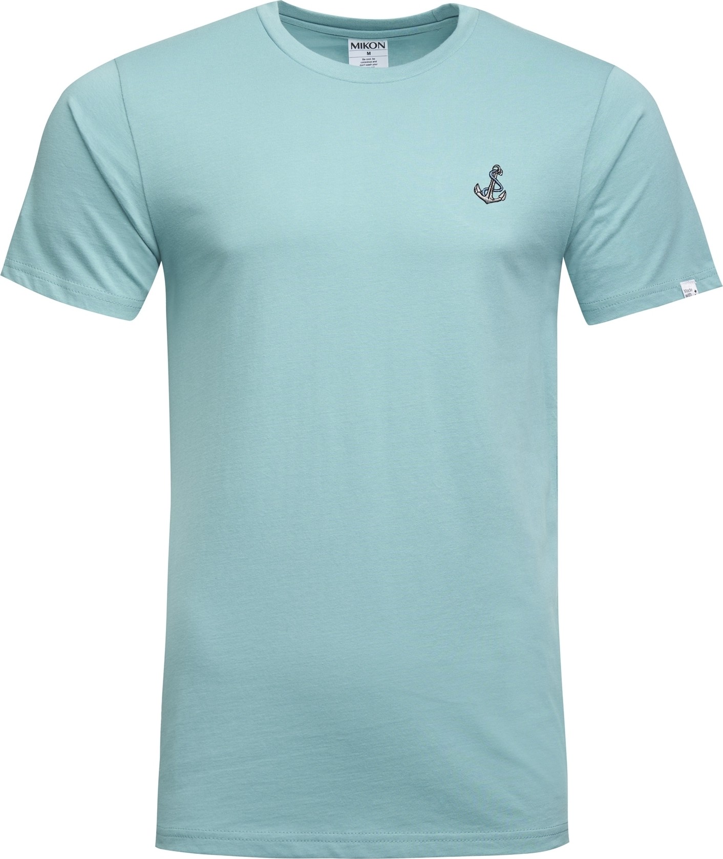 Mikon Tričko 'Anker' aqua modrá
