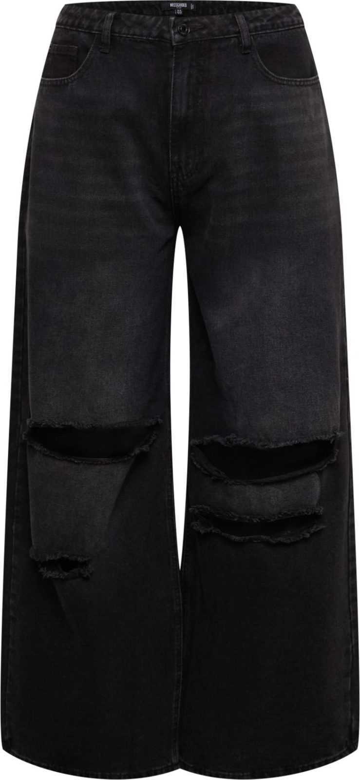 Missguided Plus Džíny černá džínovina