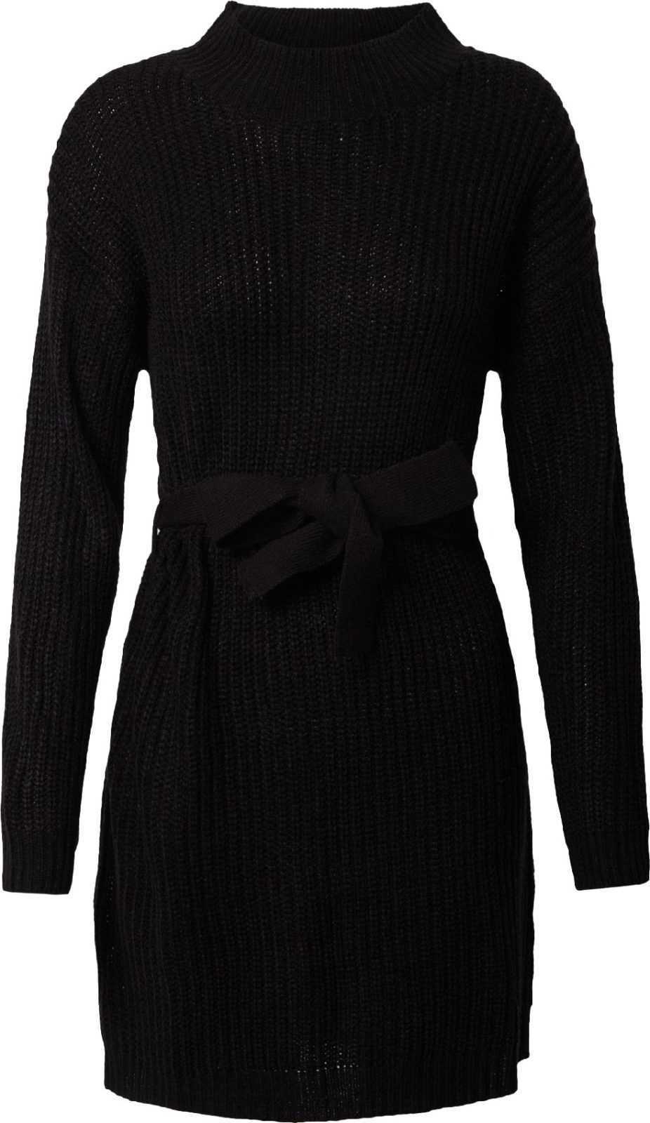 Missguided Úpletové šaty černá