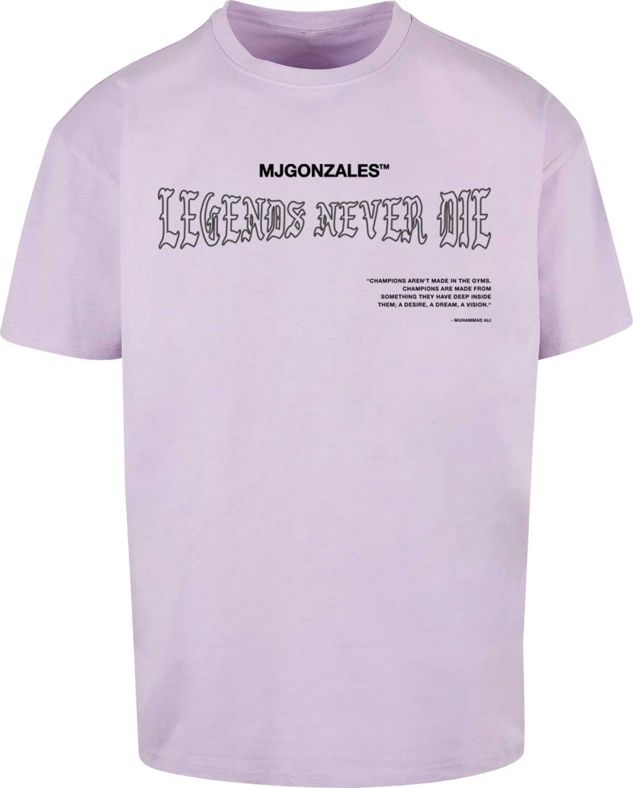 MJ Gonzales Tričko 'Legends Never Die' modrá / světle fialová / černá / bílá