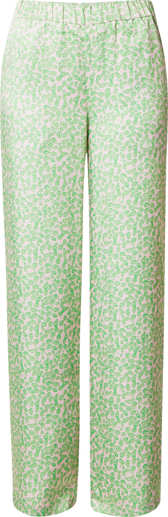 modström Kalhoty 'Clarke' světle zelená / offwhite