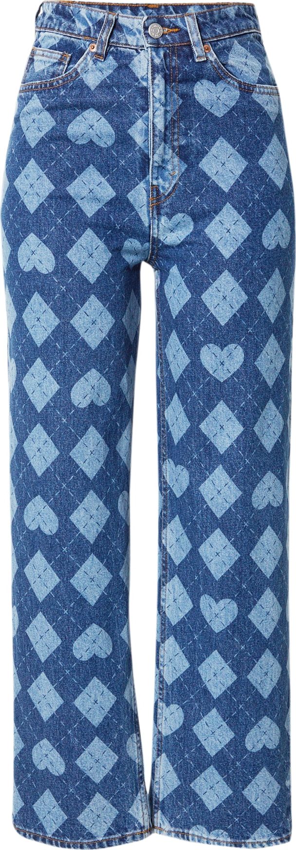 Monki Džíny modrá džínovina / světlemodrá