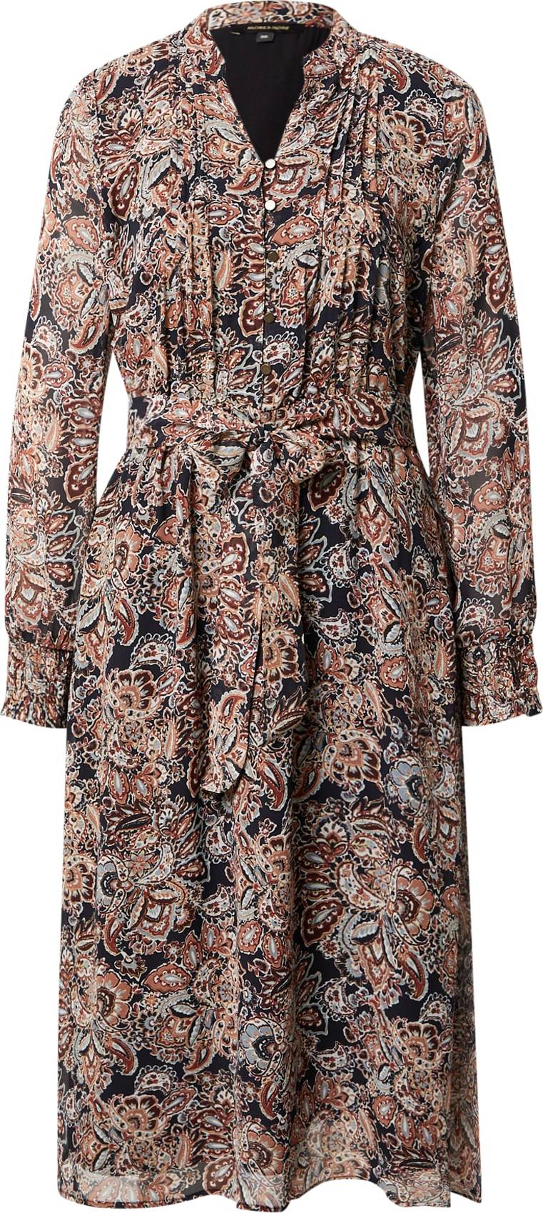 MORE & MORE Košilové šaty světle béžová / azurová / červená / černá