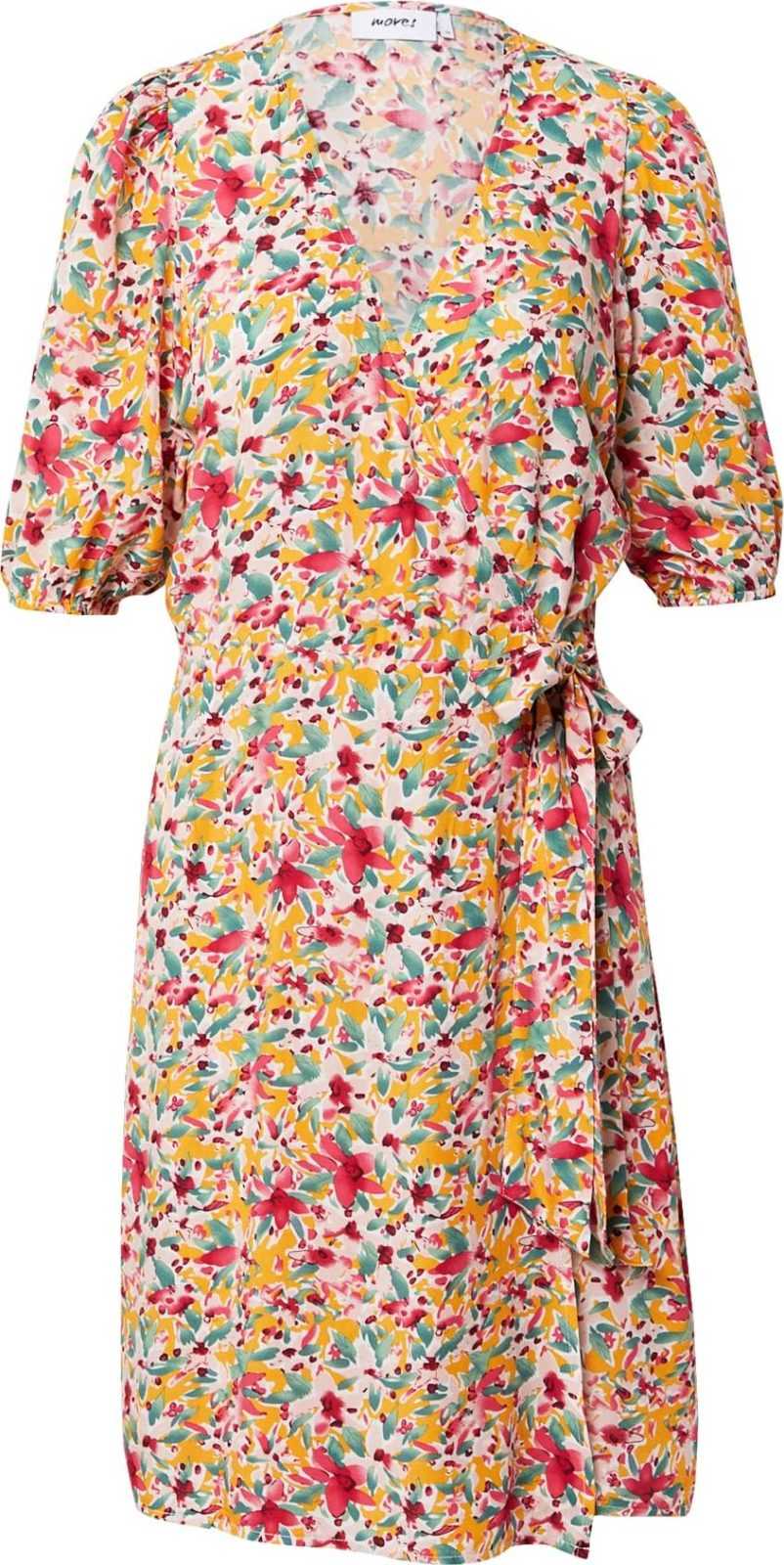 Moves Šaty 'Mollie' nefritová / oranžová / pink / růžová