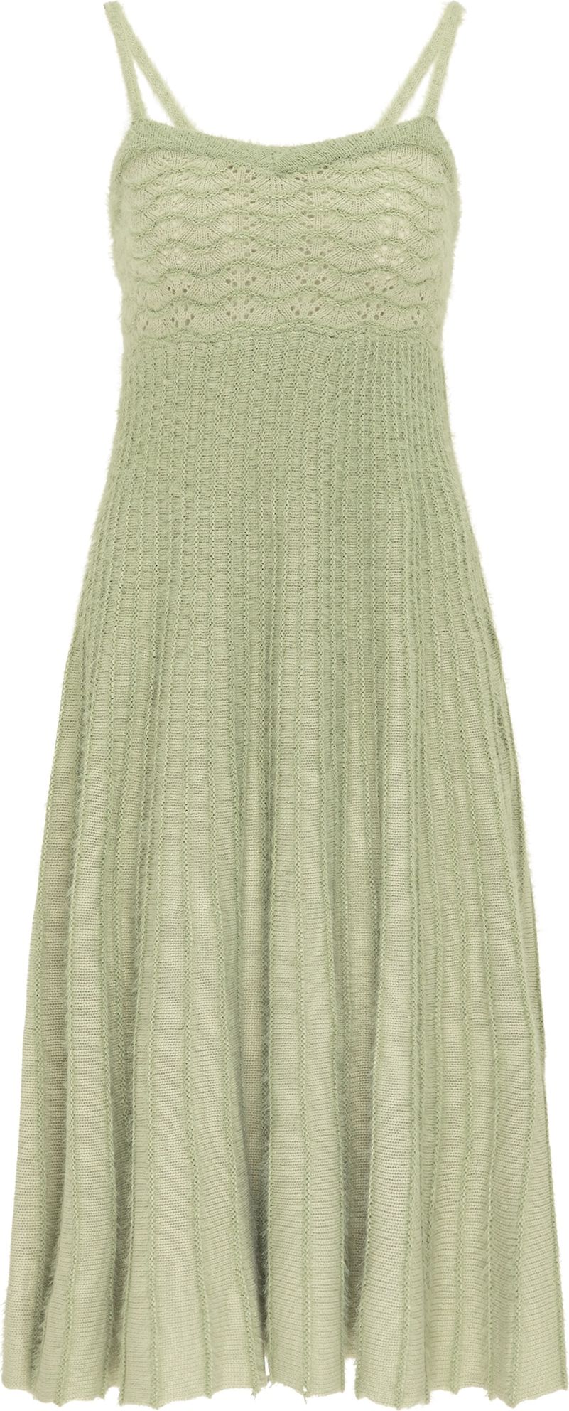MYMO Úpletové šaty světle zelená