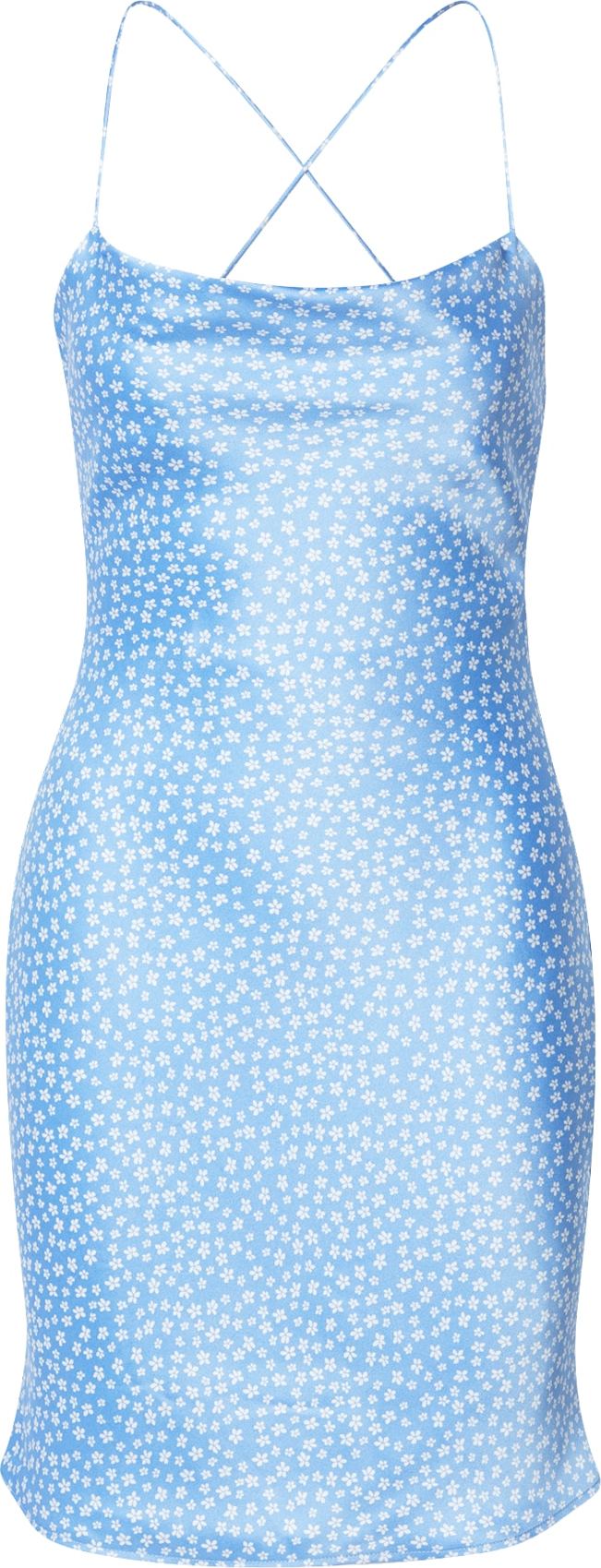 NA-KD Šaty světlemodrá / bílá