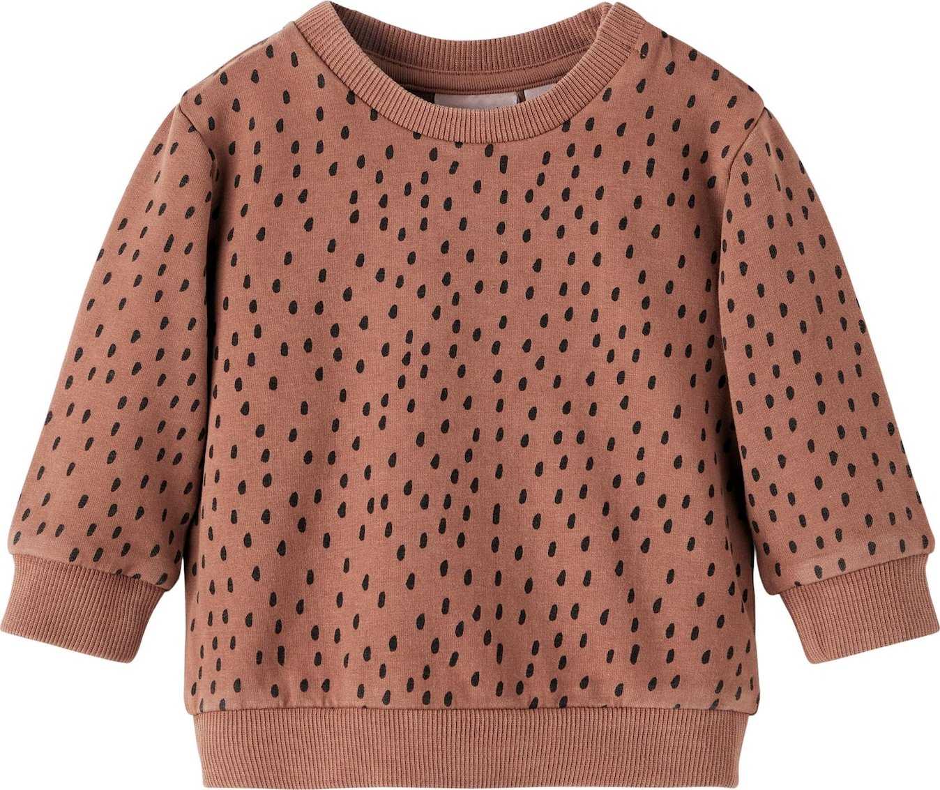 NAME IT Mikina hnědá / černá