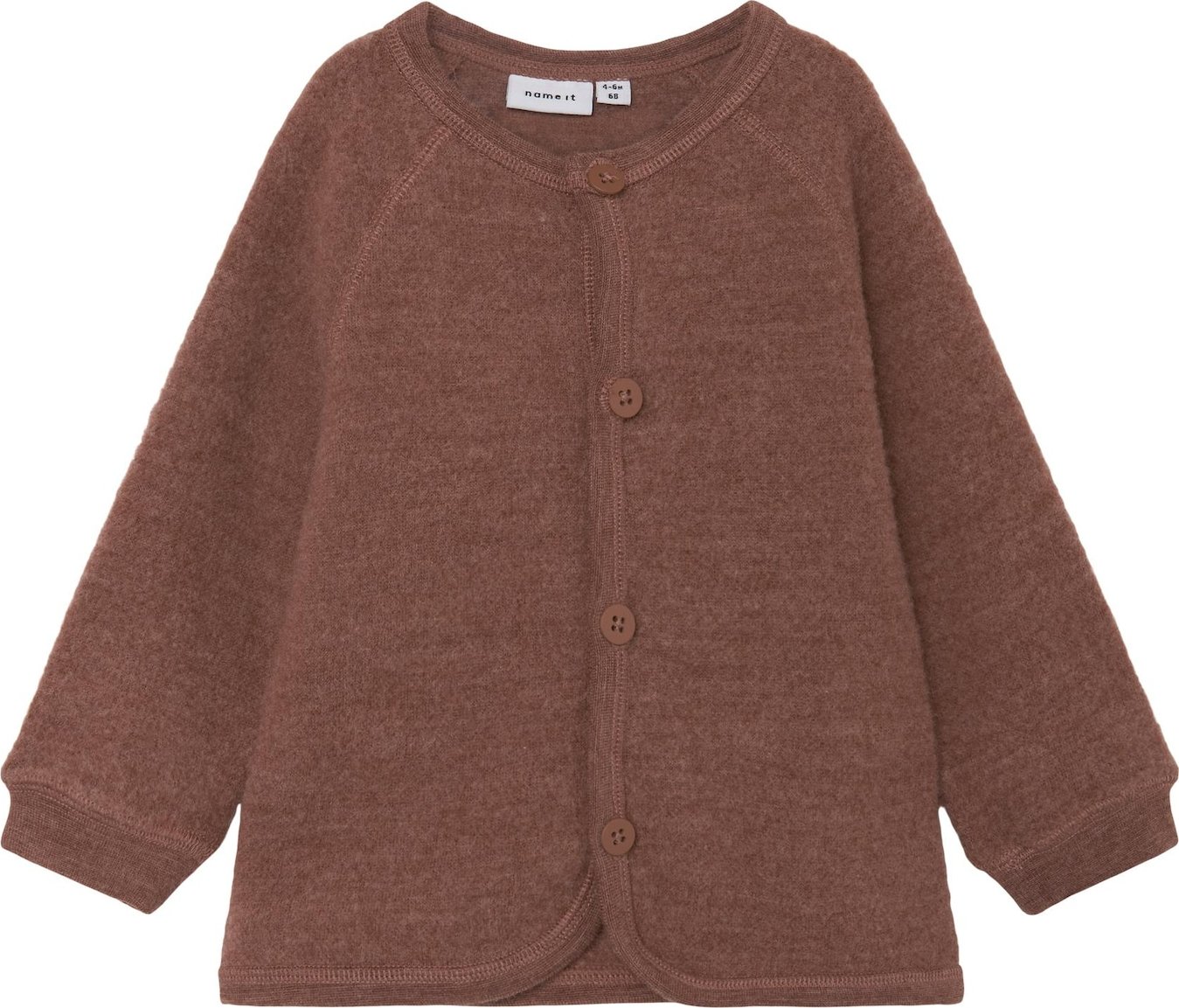 NAME IT Pletená bunda 'Mino' hnědá