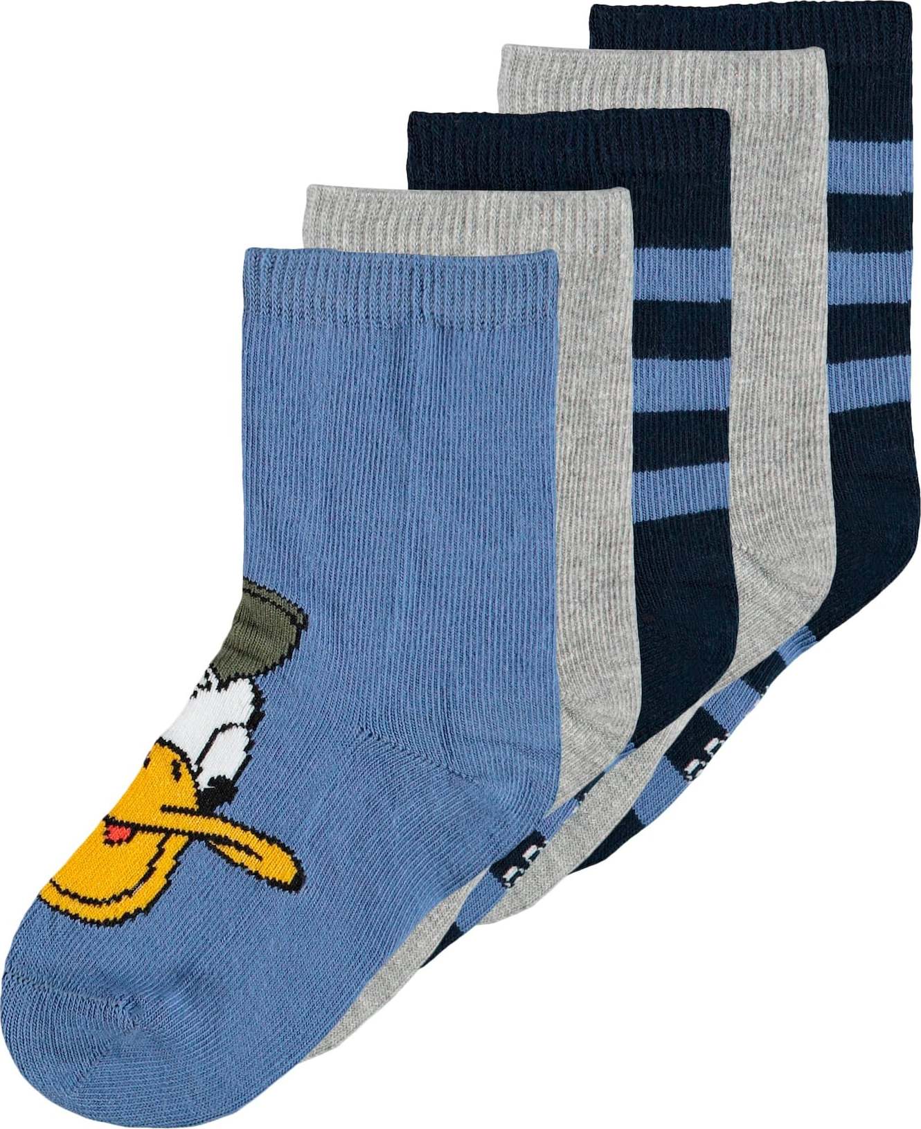 NAME IT Ponožky 'Ahili' námořnická modř / zlatě žlutá / šedá / bílá