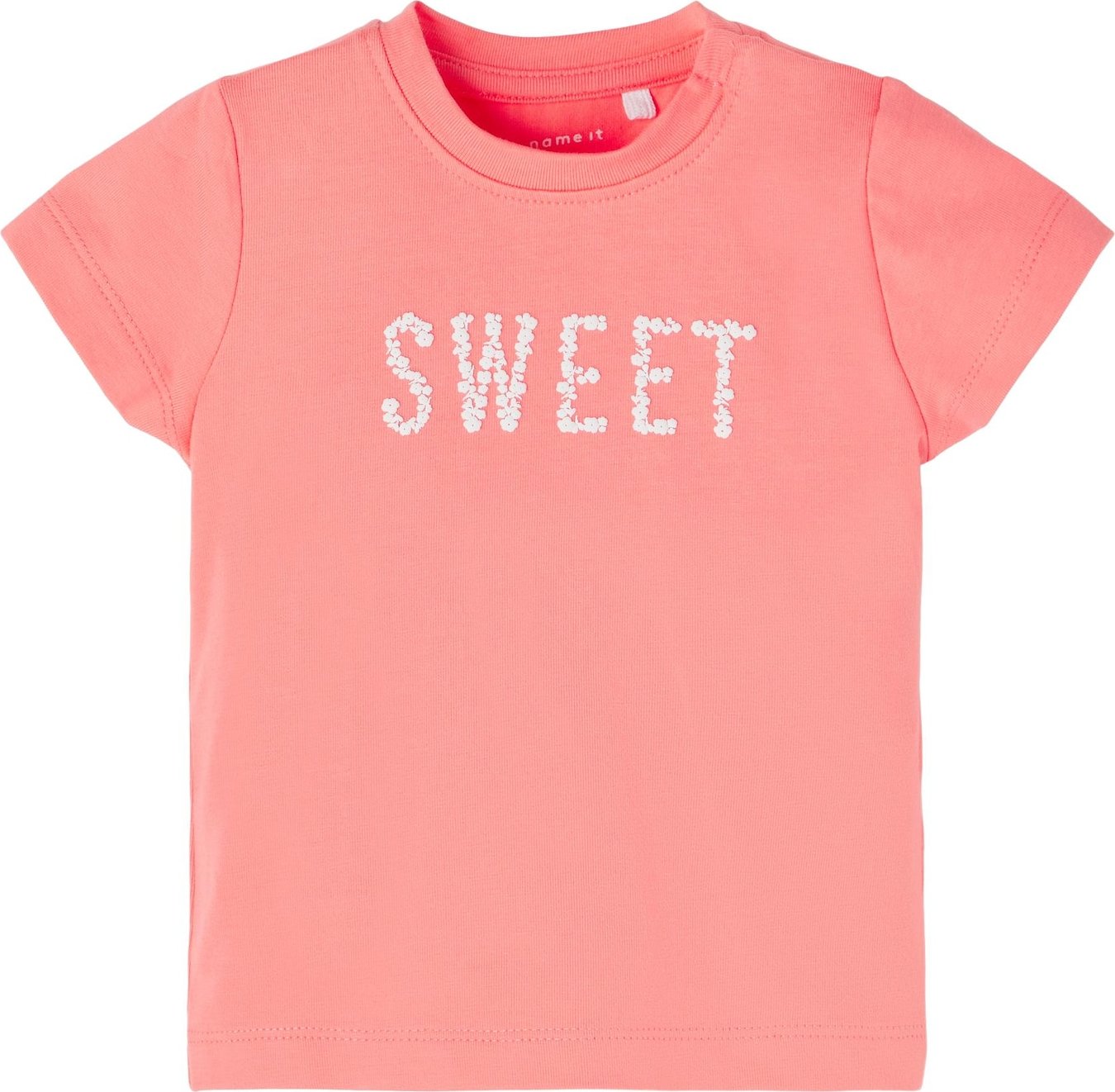 NAME IT Tričko 'HADINA' broskvová / bílá