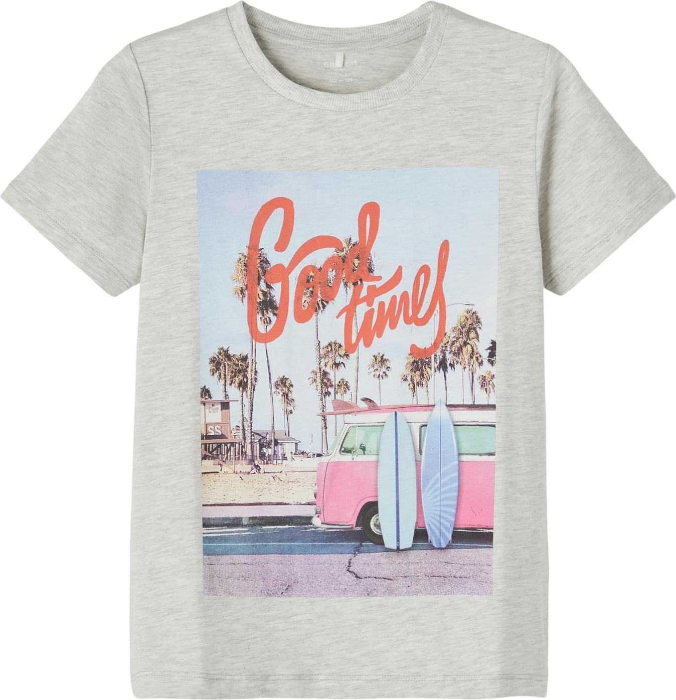 NAME IT Tričko 'JOCASPER' tyrkysová / světlemodrá / šedá / pastelová fialová / pink