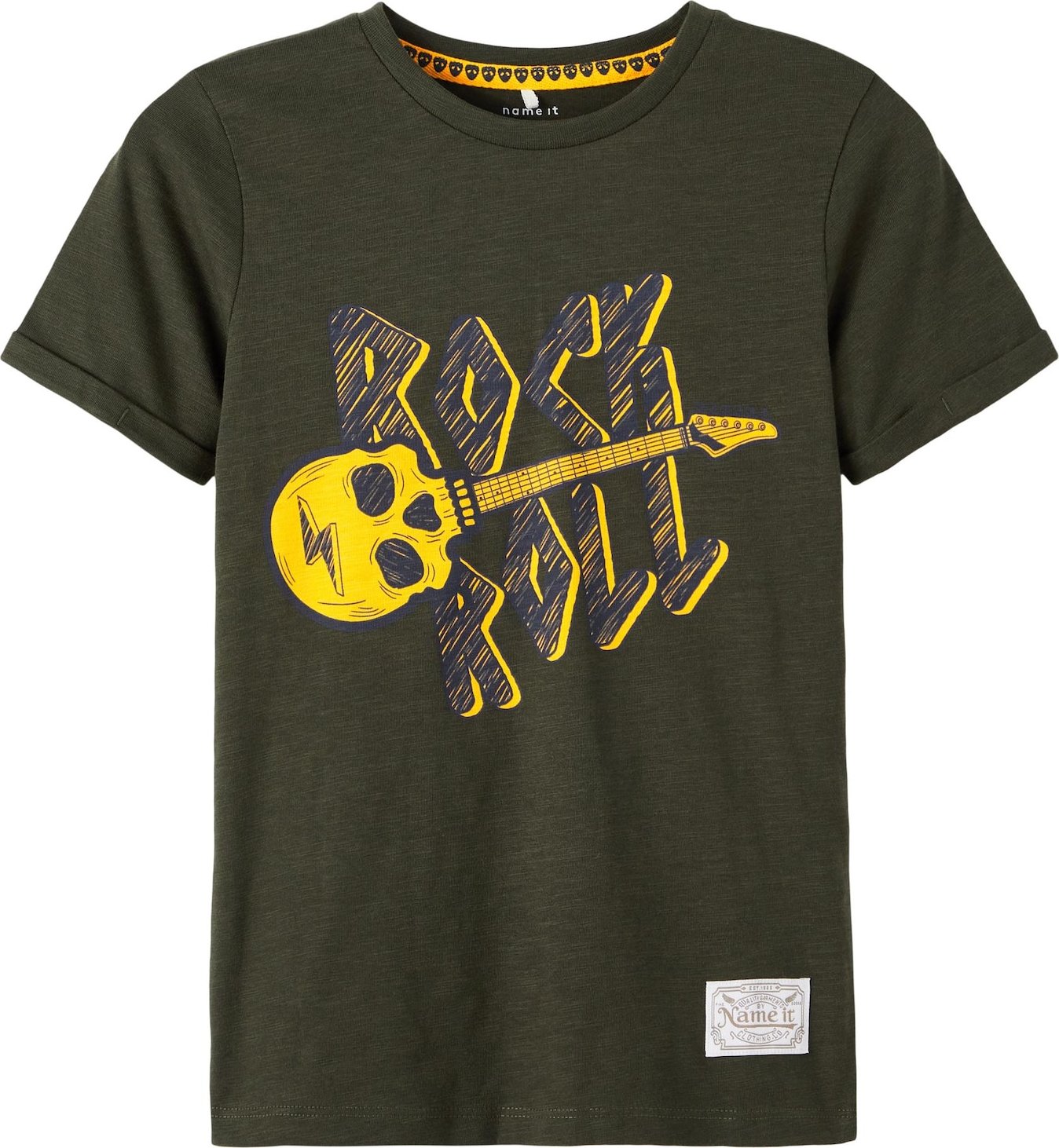 NAME IT Tričko 'Noliday' noční modrá / žlutá / khaki