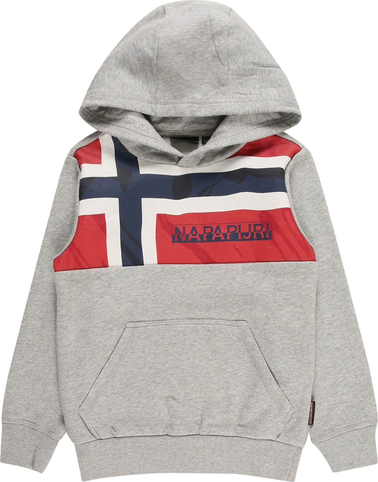 NAPAPIJRI Mikina 'BERI' námořnická modř / šedá / červená / bílá