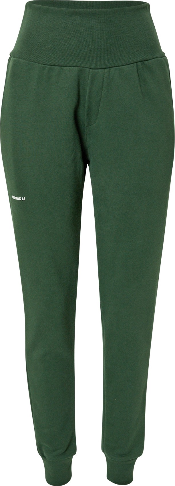 NEBBIA Sportovní kalhoty tmavě zelená / bílá