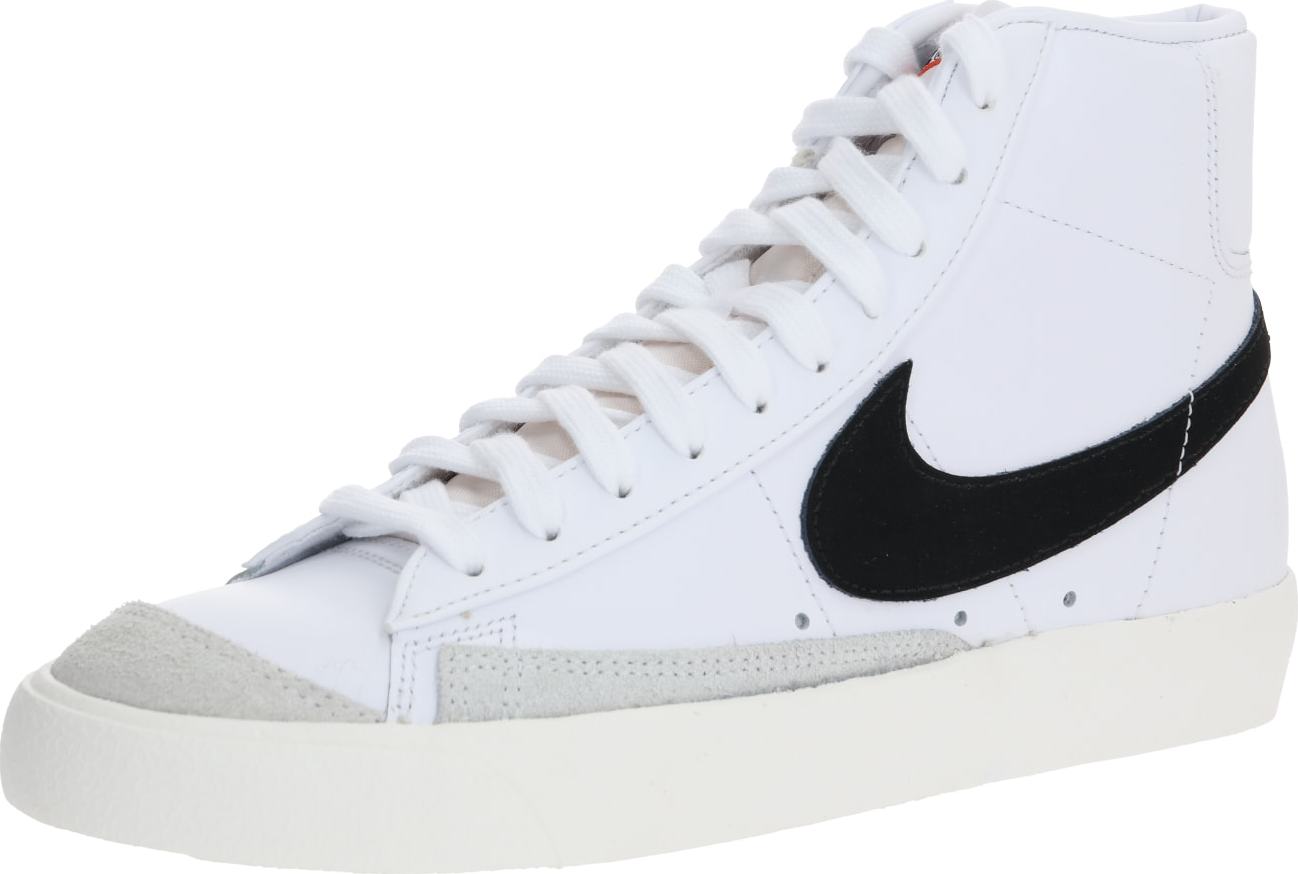 Nike Sportswear Kotníkové tenisky 'Blazer Mid 77 Vintage' černá / bílá