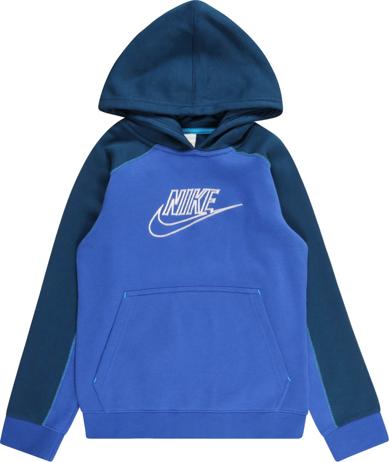 Nike Sportswear Mikina královská modrá / tmavě modrá / bílá