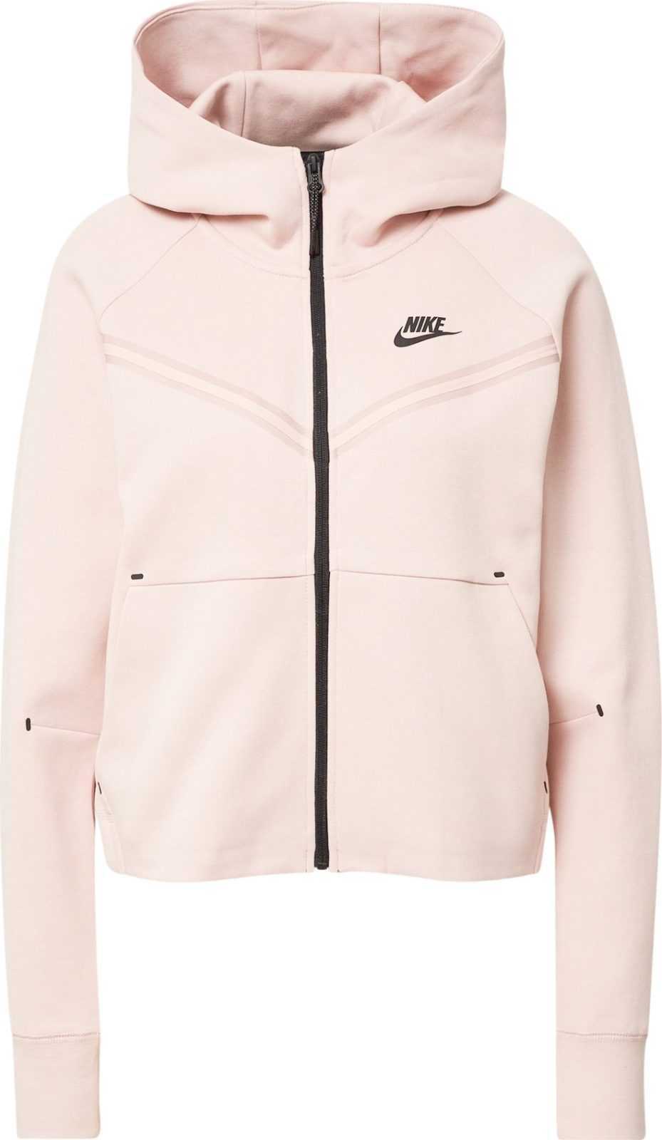 Nike Sportswear Mikina růžová / černá