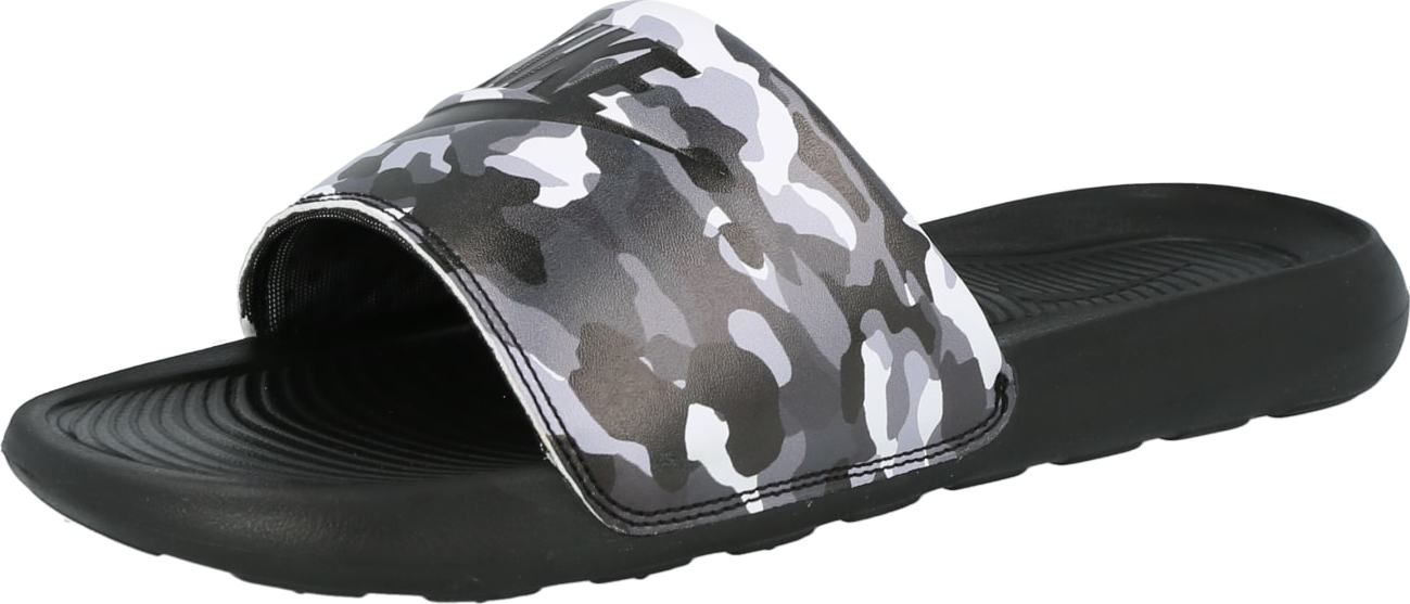 Nike Sportswear Pantofle 'Victori One' šedá / tmavě šedá / černá / bílá