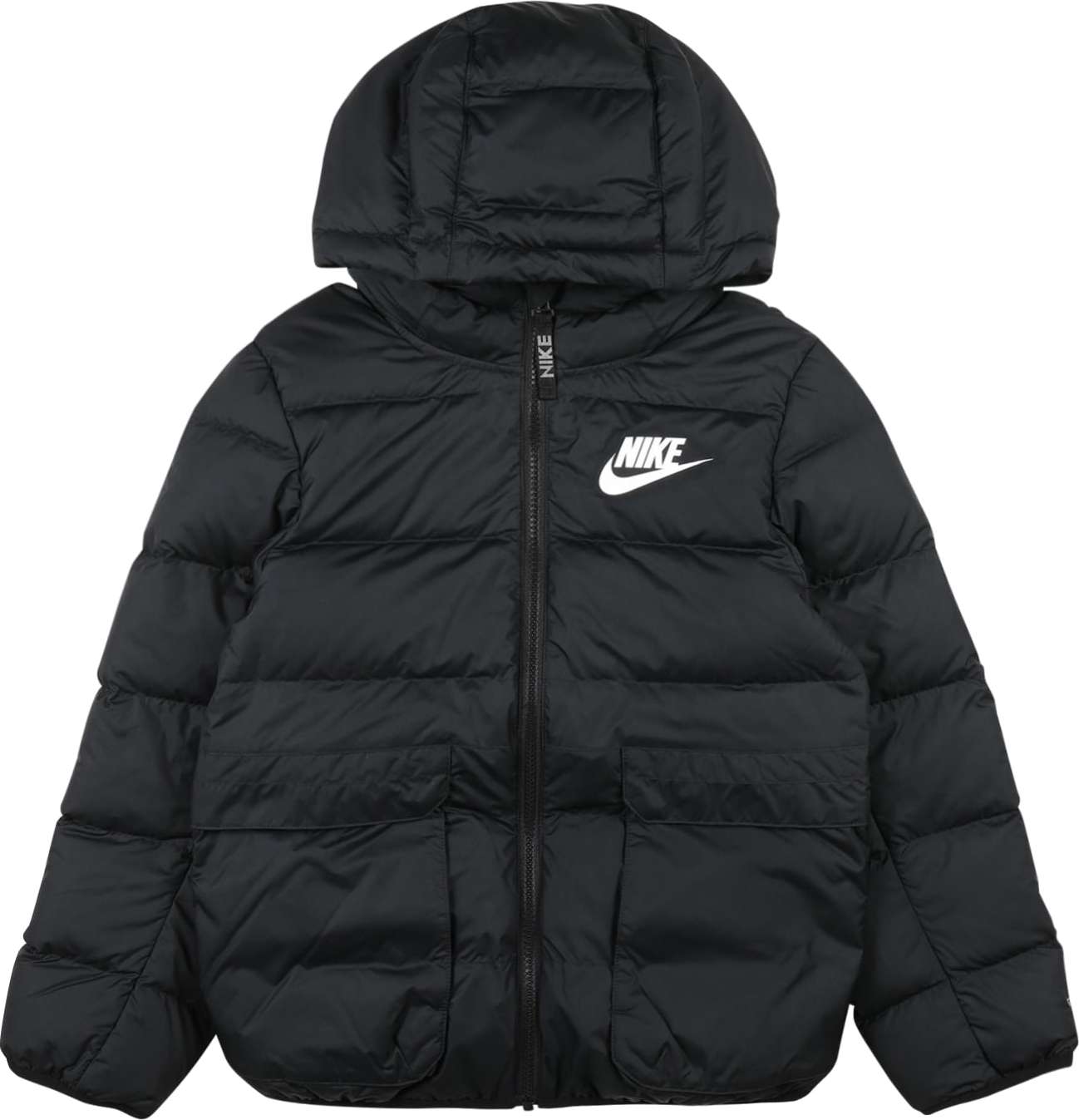 Nike Sportswear Zimní bunda černá / bílá