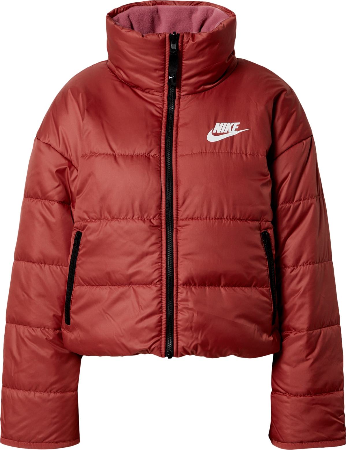 Nike Sportswear Zimní bunda rezavě hnědá / světle růžová / bílá