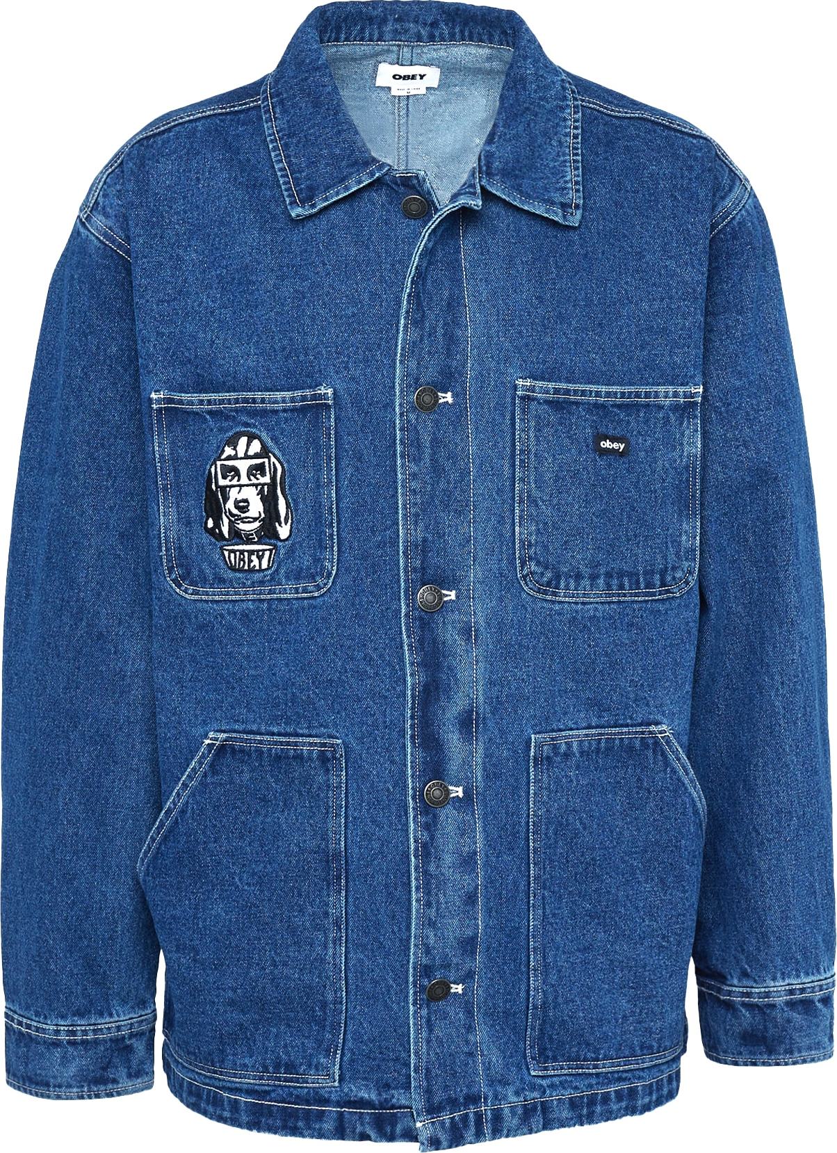 Obey Přechodná bunda 'Hymn' modrá