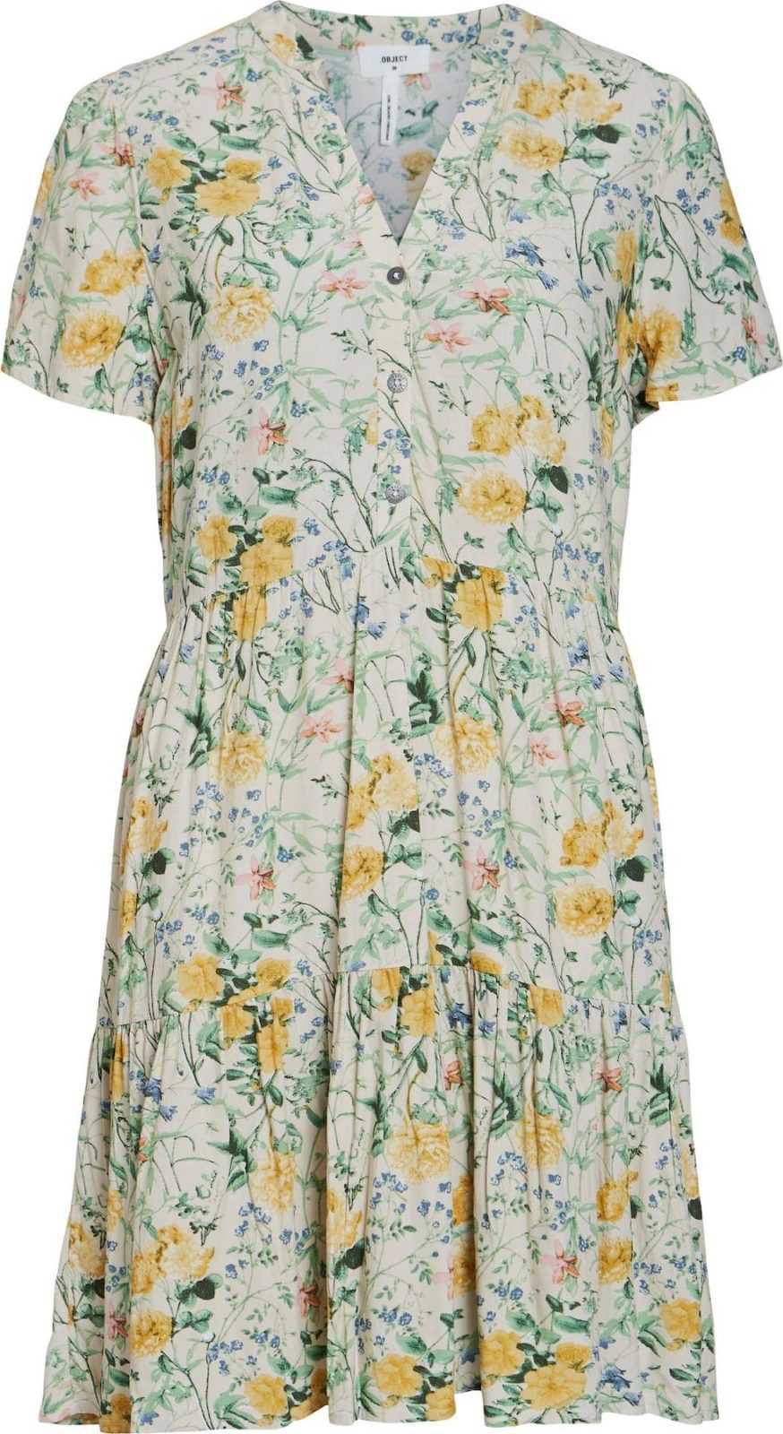 OBJECT Košilové šaty krémová / mix barev