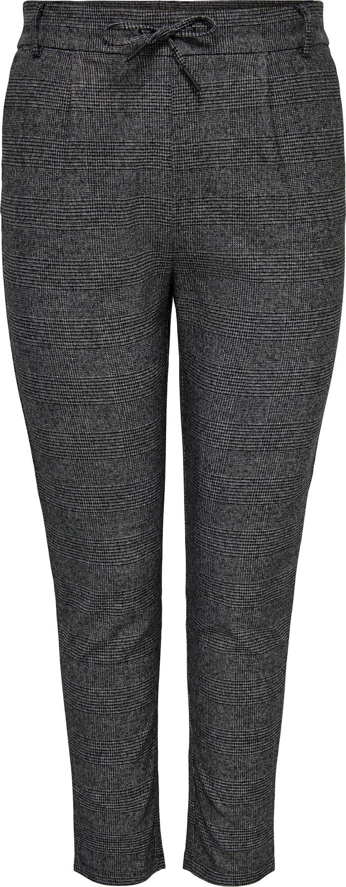 ONLY Carmakoma Kalhoty se sklady v pase 'Goldtrash' světle šedá / černá