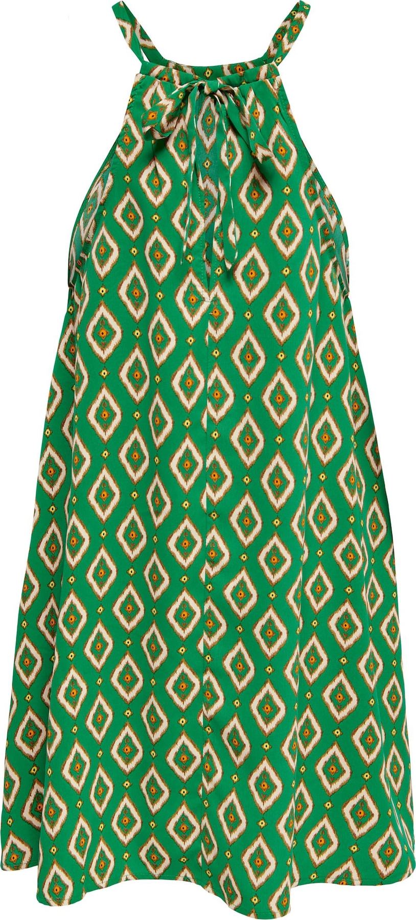 Only Petite Šaty 'Lea' béžová / zelená / oranžová