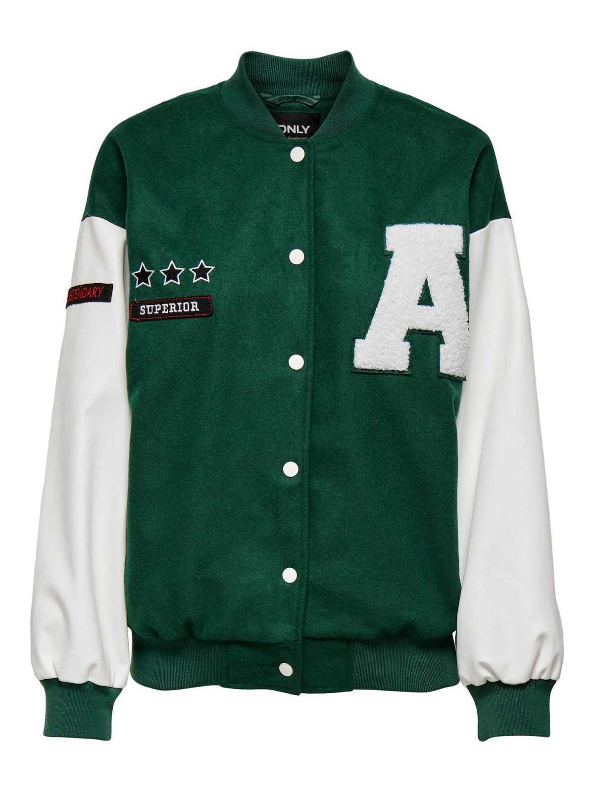 ONLY Přechodná bunda 'Baby' zelená / červená / černá / bílá