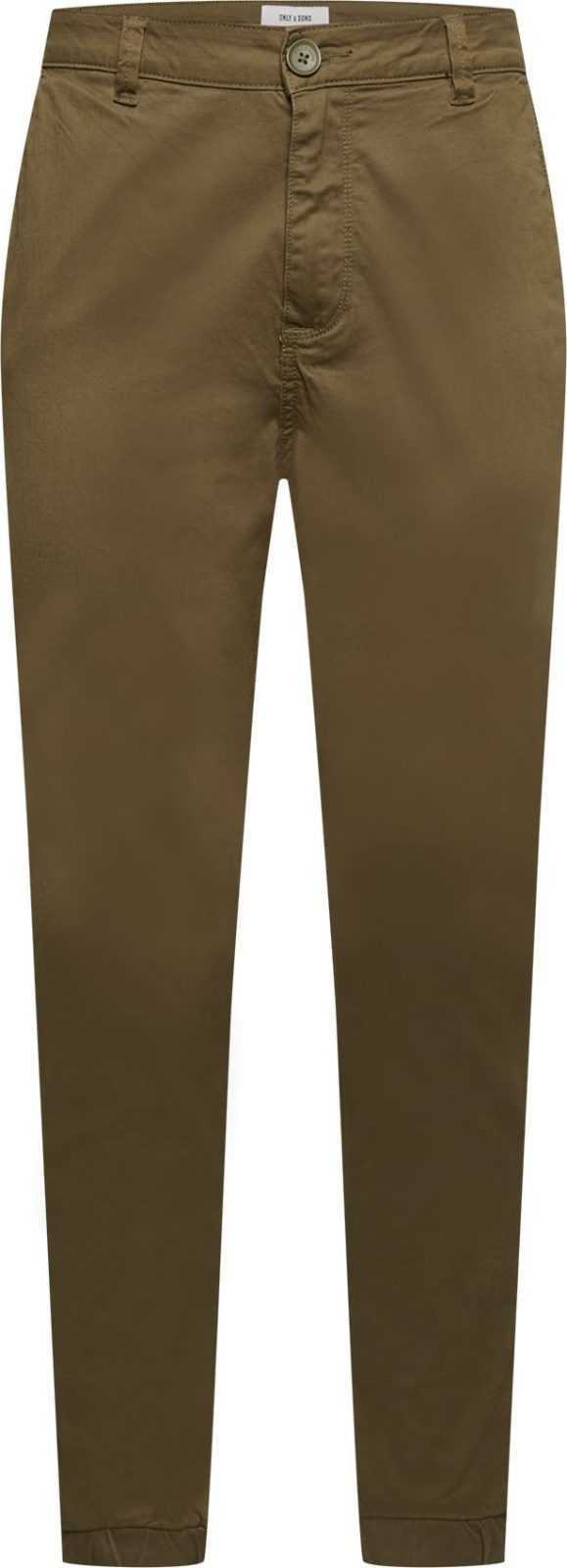 Only & Sons Chino kalhoty olivová
