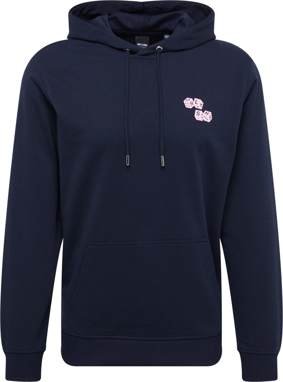 Only & Sons Mikina 'AWKWARD' tmavě modrá / růžová