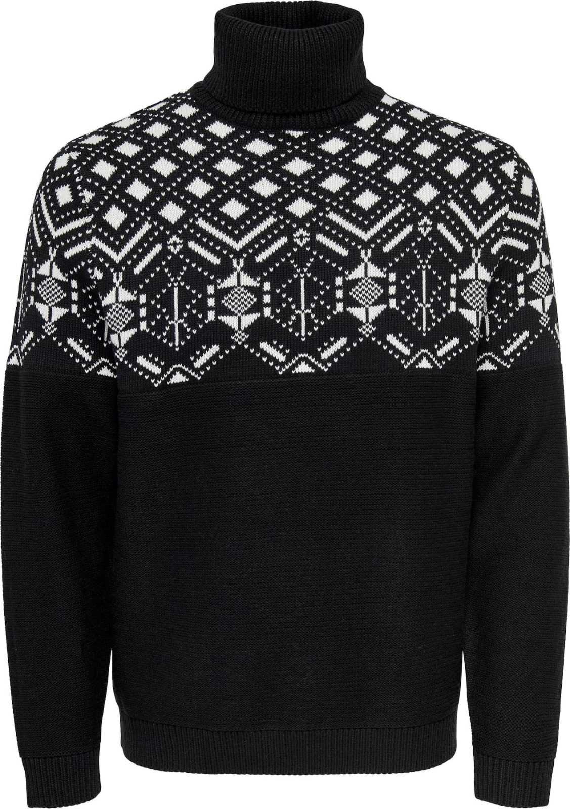 Only & Sons Svetr černá / bílá