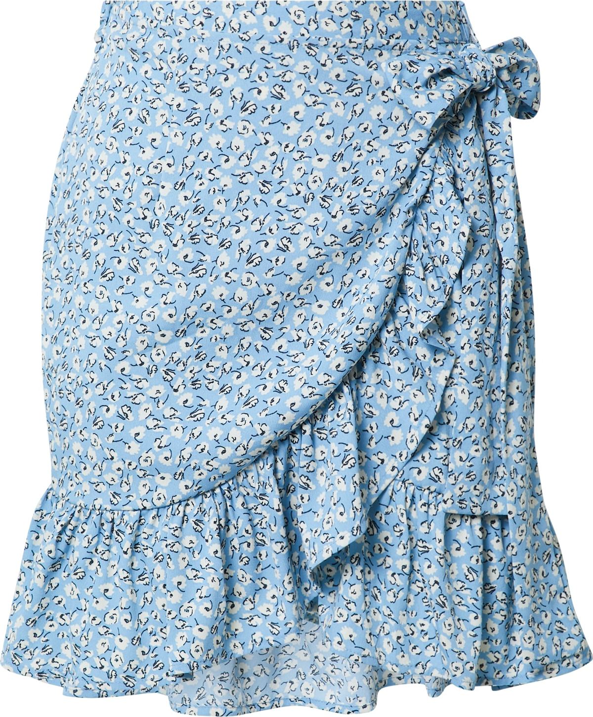 ONLY Sukně 'Olivia' světlemodrá / černá / bílá